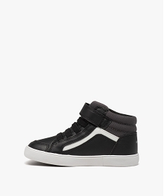 baskets garcon mid-cut a lacets elastiques et a scratch - geox noir basketsD946301_3