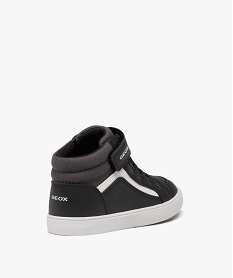 baskets garcon mid-cut a lacets elastiques et a scratch - geox noir basketsD946301_4