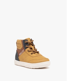 boots garcon mid-cut a zip avec lacets ronds bicolores orange basketsD946501_2