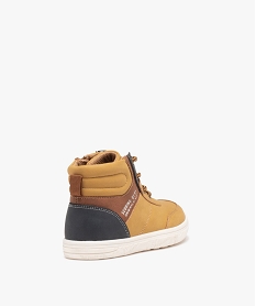 boots garcon mid-cut a zip avec lacets ronds bicolores orange basketsD946501_4