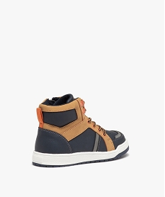 baskets garcon mid-cut a zip et a lacets bicolores du 24 au 30 bleu basketsD947601_4