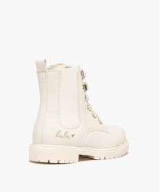 boots fille unies chelsea a semelle crantee - lulucastagnette du 25 au 30 beige standard bottes et bootsD948501_4