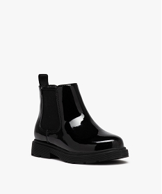 bottes fille chelsea vernies a zip noirD948701_2