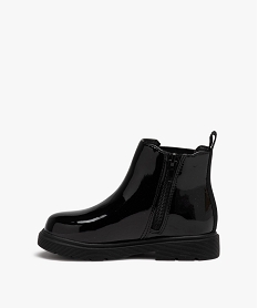 bottes fille chelsea vernies a zip noirD948701_3
