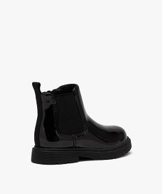 bottes fille chelsea vernies a zip noirD948701_4