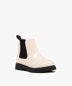 bottes fille chelsea vernies a zip beigeD948801_2
