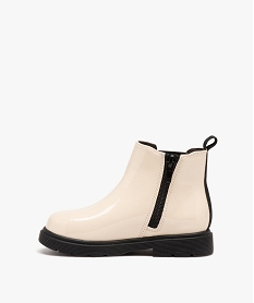 bottes fille chelsea vernies a zip beigeD948801_3