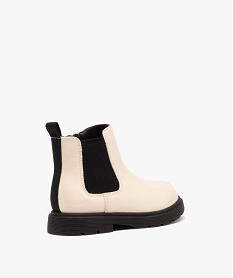 bottes fille chelsea vernies a zip beigeD948801_4