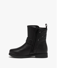 boots a tige matelassee et rivetee fille noirD949601_3