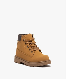 boots a lacets et semelle crantee style workwear garcon orangeD949701_2