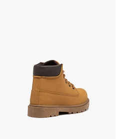 boots a lacets et semelle crantee style workwear garcon orangeD949701_4