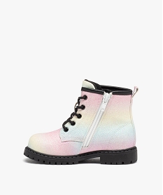 boots a paillettes arc-en-ciel et semelle crantee fille multicoloreD950701_3