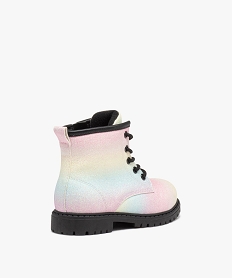 boots a paillettes arc-en-ciel et semelle crantee fille multicoloreD950701_4