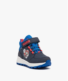 boots garcon fourrees avec lacets elastiques ronds - super mario bleuD952101_2