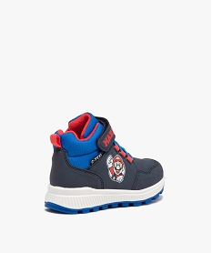boots garcon fourrees avec lacets elastiques ronds - super mario bleuD952101_4