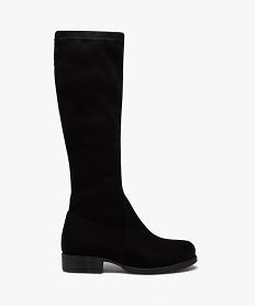 GEMO Bottes fille unies en suédine avec tige souple noir standard