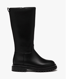 GEMO Boots fille unies style casual à zip Noir