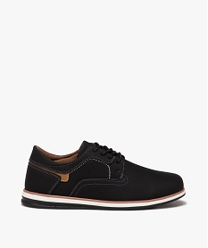 derbies garcon unis a lacets avec semelle a lisere noir chaussures bassesD954101_1