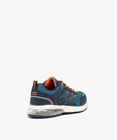 baskets garcon style running a semelle bulle dair et lacets colores bleu basketsD954501_4