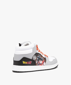 baskets garcon mid-cut a lacets et a zip - dragon ball z gris basketsD956401_4