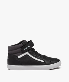 GEMO Baskets mid-cut respirantes à lacets et scratch garçon - Geox noir standard