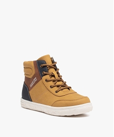 baskets mid-cut a lacets et scratch garcon orangeD956801_2