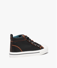 basket mid-cut avec lacets elastiques garcon noir basketsD956901_4
