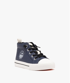 basket mid-cut avec lacets elastiques garcon bleu basketsD957001_2