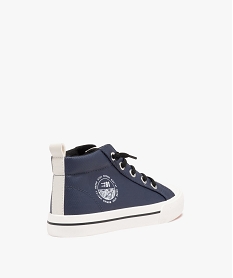 basket mid-cut avec lacets elastiques garcon bleu basketsD957001_4