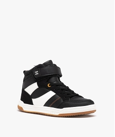 baskets garcon mid-cut bicolores a col rembourre - hobiz noir basketsD957701_2