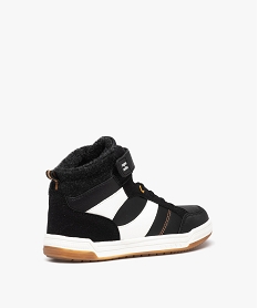 baskets garcon mid-cut bicolores a col rembourre - hobiz noir basketsD957701_4
