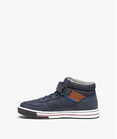 baskets mid-cut avec fermeture scratch garcon - redskins bleu boots et bottillonsD958101_3