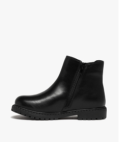 boots garcon style chelsea unies a semelle crantee noirD958201_3