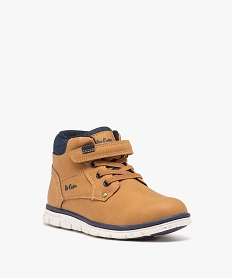 boots garcon unies a col denim et a scratch - lee cooper orange boots et bottillonsD958301_2