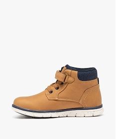 boots garcon unies a col denim et a scratch - lee cooper marron standard boots et bottillonsD958301_3
