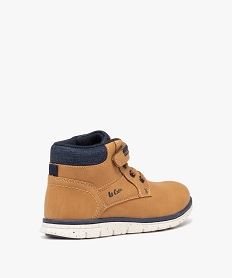 boots garcon unies a col denim et a scratch - lee cooper marron standard boots et bottillonsD958301_4