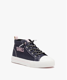 baskets fille mid-cut deperlantes noirD959501_2