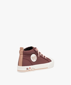 baskets fille mid-cut deperlantes rouge tennis en toileD959601_4