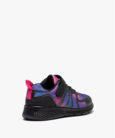 baskets fille multicolores a paillettes et a scratch rose basketsD960001_4