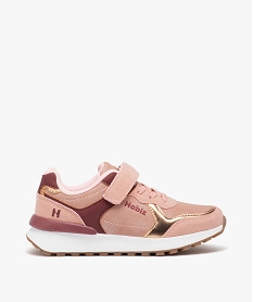 GEMO Baskets fille unie style running effet métallisé - Hobiz Rose