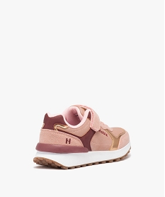 baskets fille unie style running effet metallise - hobiz rose basketsD960301_4