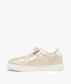 baskets fille unies effet irise avec detail etoile et a scratch jaune basketsD960401_3