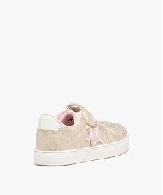 baskets fille unies effet irise avec detail etoile et a scratch jaune basketsD960401_4