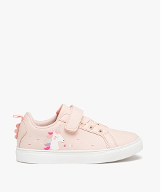 GEMO Tennis à motif licorne avec fermeture scratch fille du 31 au 34 Rose