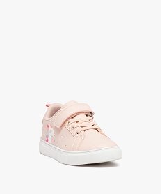 tennis a motif licorne avec fermeture scratch fille du 31 au 34 rose basketsD960801_2