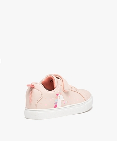 tennis a motif licorne avec fermeture scratch fille du 31 au 34 rose basketsD960801_4