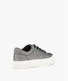 baskets fille irisees a semelle compensee effet filet gris basketsD960901_4