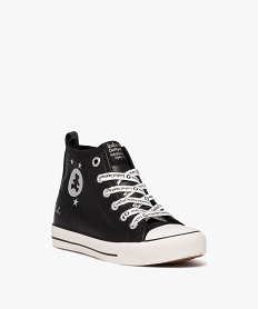 baskets fille mid-cut unies a semelle epaisse - lulucastagnette noir standard basketsD961001_2