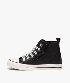 baskets fille mid-cut unies a semelle epaisse - lulucastagnette noir standard basketsD961001_3
