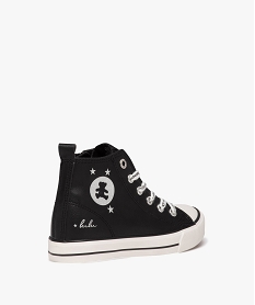 baskets fille mid-cut unies a semelle epaisse - lulucastagnette noir standard basketsD961001_4